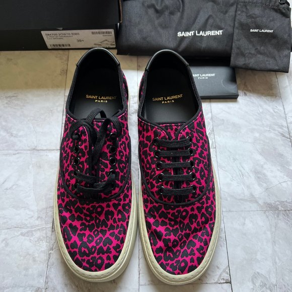 Saint Laurent Pink Leopard sneakers EU 39.5 US 8.5 - Picture 2 of 5